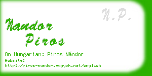 nandor piros business card